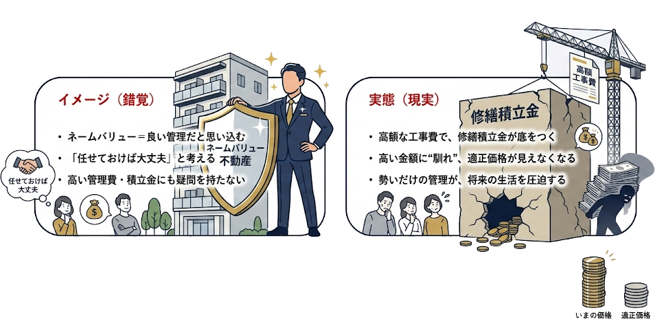 「大手だから安心」というイメージと、実態